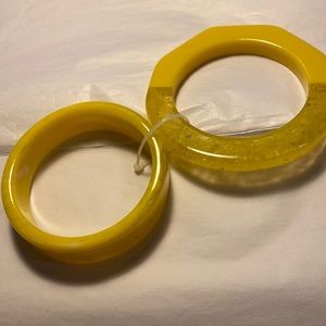Yellow acrylic bangles